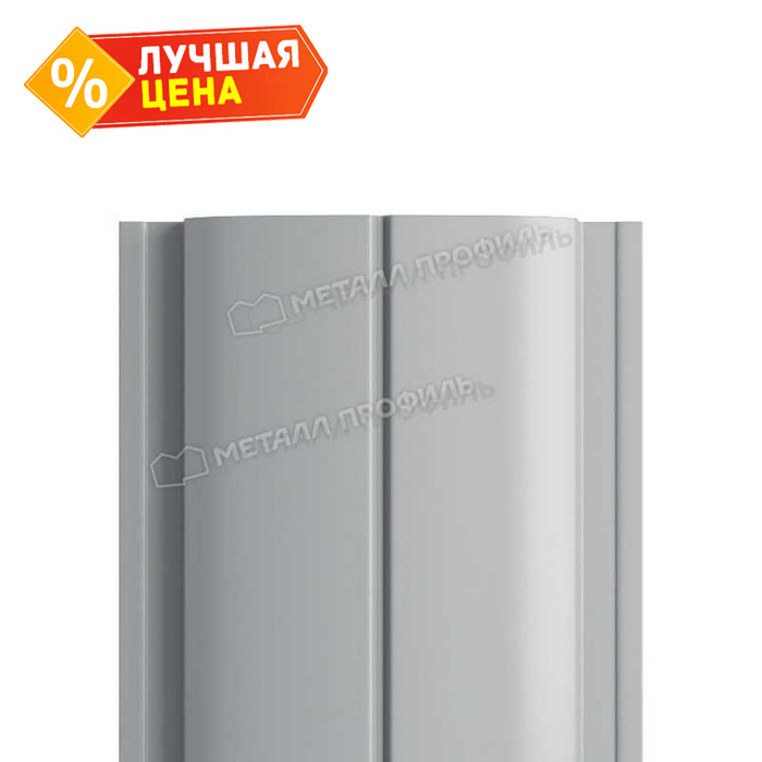 Штакетник Металл Профиль ELLIPSE-T 0,4 Полиэстер RAL7004 Серый
