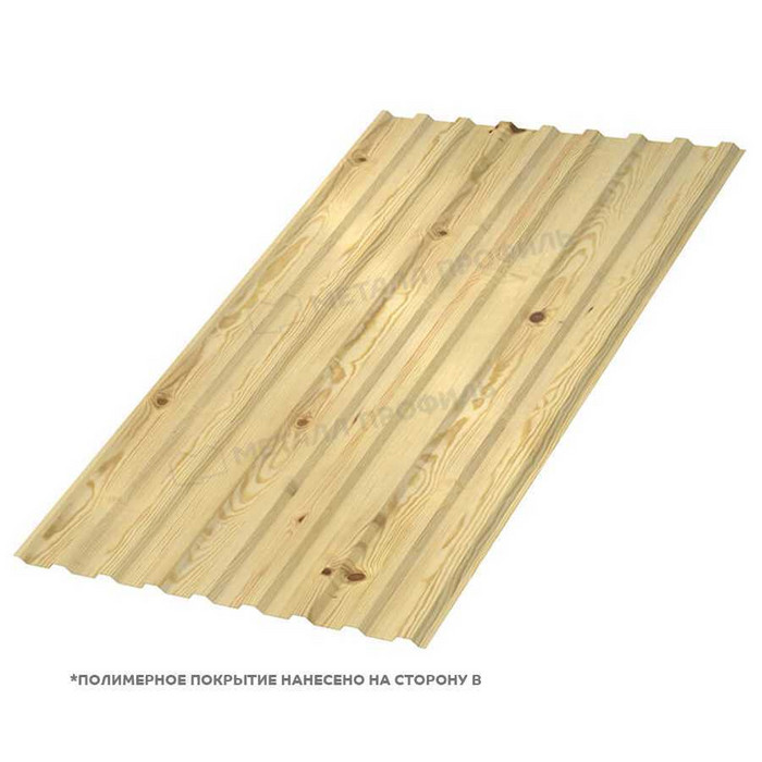 Профлист Металл Профиль МП-20 0,5 ECOSTEEL® текстурированный Сосна | A