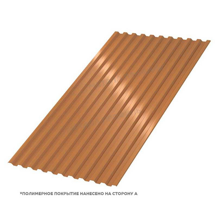 Профлист Металл Профиль С-21 AGNETA® 0,5 мм Copper/Copper/Медный/Медный