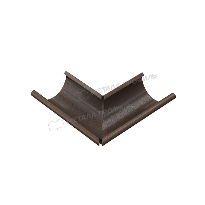 Угол желоба наружный МЕТАЛЛ ПРОФИЛЬ Foramina PUR D125 Ral 9010