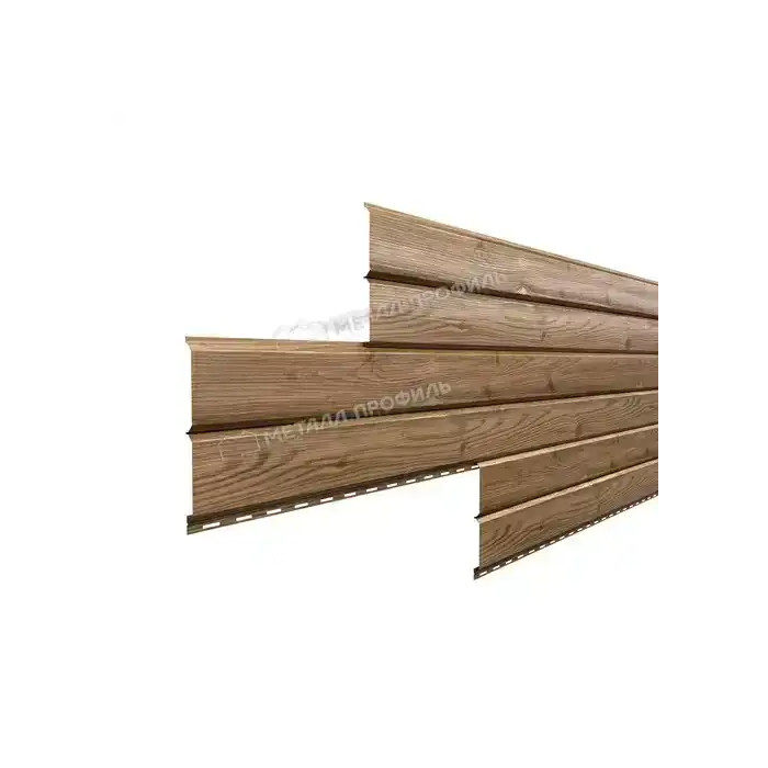 Металлический сайдинг Lбрус Металл-Профиль ECOSTEEL Кедр 15х240